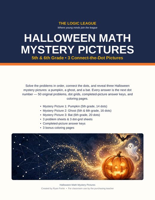 Halloween Math Mystery Pictures